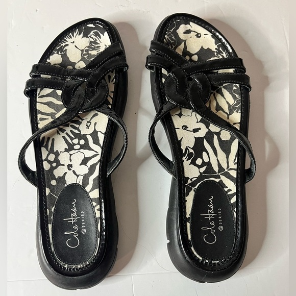 Cole Haan G Series Women’s Black Sandals with Nike Air Sole Size 8 - Picture 1 of 7